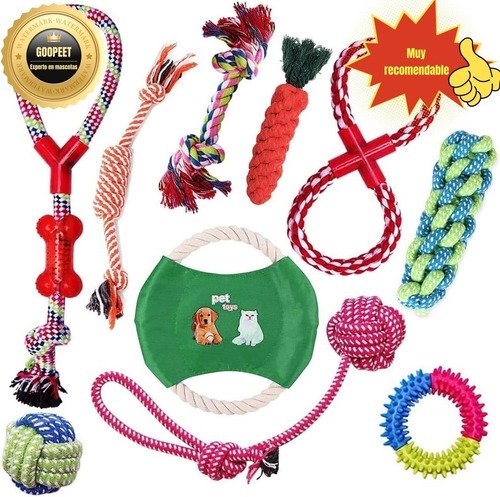 10 Piezas Juguetes De Cuerda Para Perros, Grupo De Juguetes - $ 147.77