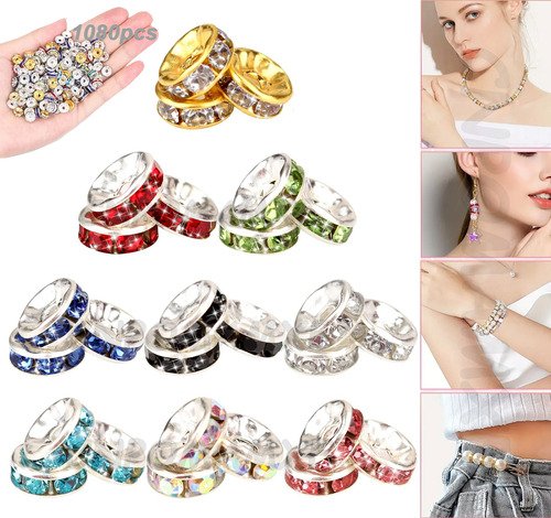 1080pcs Cuentas Pulseras Con Cristales Para Armar Joyas 8 Mm - $ 171.73