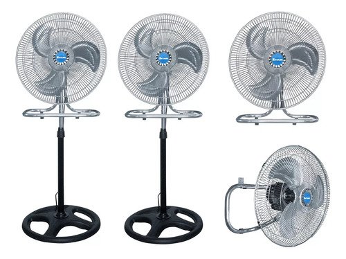 2 Pzs de Ventilador De Pedestal 18 Pulgadas 3 En 1 Piso Pared Pedestal Metalico Shtark - $ 849