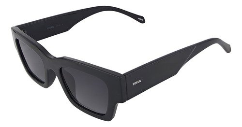 Anteojos de sol Fossil X82760 talle Standard armazón negro y lente gris - $ 799
