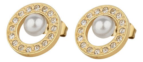 Aretes Mujer Oro 14k, Perlas Zirconias, Mamá Luckyly - $ 459.03