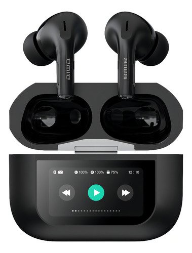 Auriculares In-ear Inalámbricos Aiwa Awtwsgprob Con Cancelación De Ruido Negro - $ 549.45