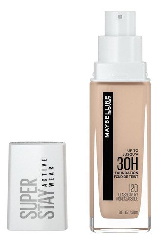 Base Líquida Maybelline Superstay Active Wear Tono 120 Classic Ivory 30mL - $ 180