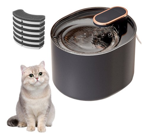 Bebederos para Perros Gatos Fuente de Agua Pets Ultra Silenciosa con 6 elementos filtrantes 3l Color Azul Oscuro Zt01 - $ 399