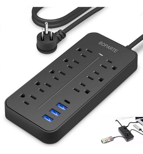 BOPARTE EL08 Multicontacto De 8 Tomas Con Usb 1.2M - $ 176.06