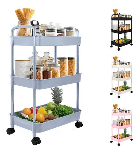 Carrito Auxiliar Organizador Almacenamiento Multiusos - $ 129