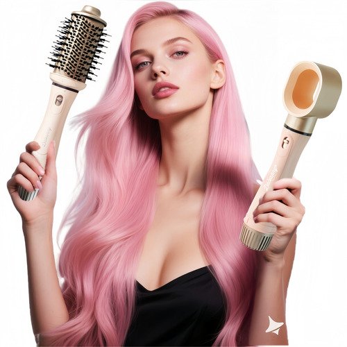 Cepillo Alaciador/rizador Y Secador De 4 En 1 Cepillo Secado - $ 488.8