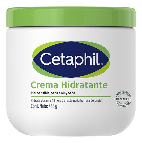 CETAPHIL Crema Hidratante 453g Hidratación continua hasta por 48 horas desde la 1era aplicación Recomendada por Dermatólogos para Piel Sensible. - $ 258.5