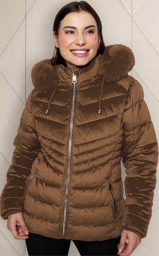 Chamarra Cazadora Dama Velour Moda Peluche Suave Bingos Star - $ 495