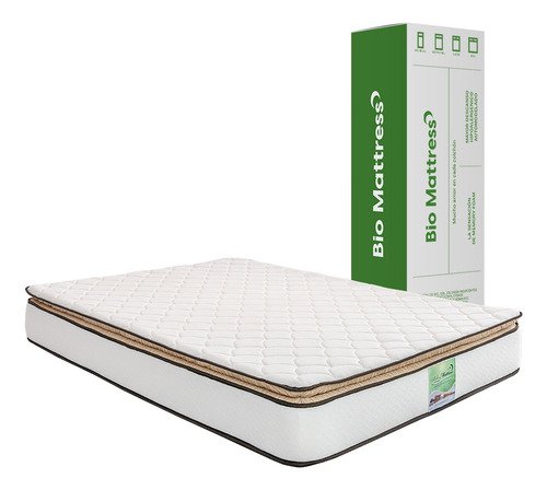 Colchon King Size Bio Cotton Memory Foam Bio Mattress Color Blanco - $ 5,431.15