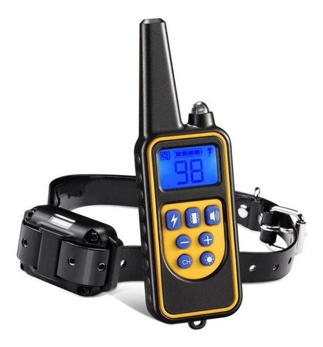 Collar De Adiestramiento De Perros Eléctrico Teledirigido Color Negro - $ 441.8