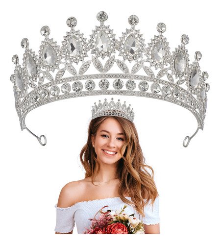 Coronas Reina Para Niña Princesa Tiaras De Boda Tocado Novia - $ 133.28