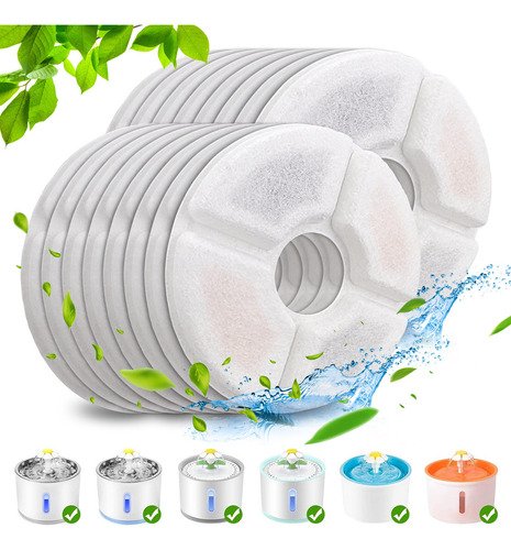 Cortes 6 Pzs Filtro De Repuesto Para Fuente De Gato, Compatible Con Bebedero Automático, Algodón De Filtro Circular, Carbón Activado, Purificación De Agua, Accesorios Para Dispensador De Mascotas - $ 123.9