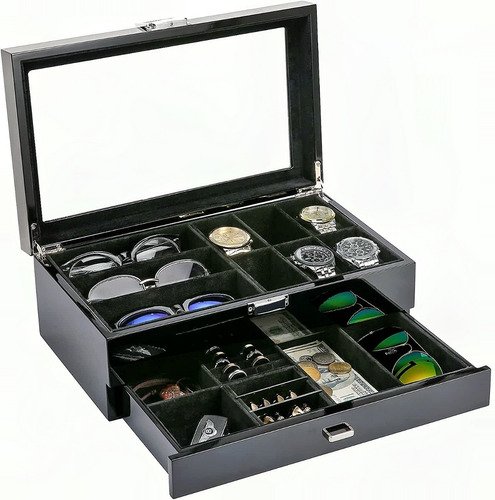 Estuche Organizador Para Relojes Y Gafas Y Otros Capa Doble - $ 1,041.86