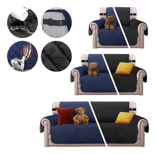 Fundas Para Sillones 2 Vista Sofá Protector Cubre Sofá 3pzas - $ 578.46