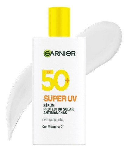 Garnier Super UV Protector Solar Facial Fluido Anti oleosidad FPS50+ con Vitamina C 40ml protege del daño solar y reduce manchas textura ligera aprobado por dermatólogos - $ 172