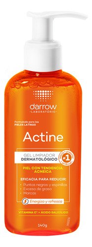 Gel Limpiador Facial Darrow Actine Vitamina C 140g Piel Grasa o con tendencia acnéica - $ 155.01