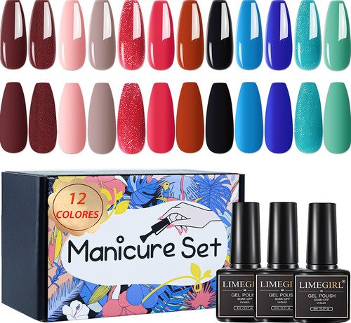 Geles Semipermanente Gama De Esmaltes Uñas (kit De 12 Geles) - $ 215.82