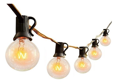Guirnalda De Luces 25 Focos De Exterior Vintage Impermeable - $ 214.66