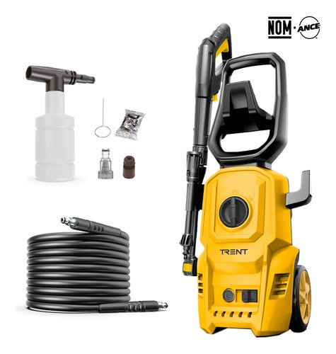 Hidrolavadora Electrica Trent 1400w Alta presion 1600 Psi HLT307-1400-AC127V 60 Hz Negro y Amarillo - $ 1,199