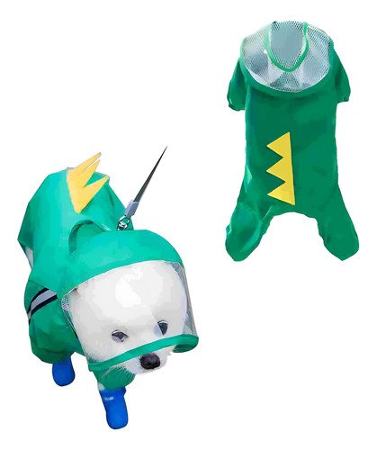 Impermeable Reflectante Dinosaurio Chubasquero Mascota - $ 110