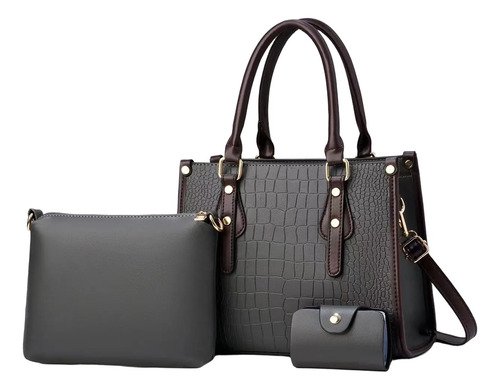 Juego De Maletín De Pu Bolsas Crossbody Mujer Cosmetiquera - $ 451.2