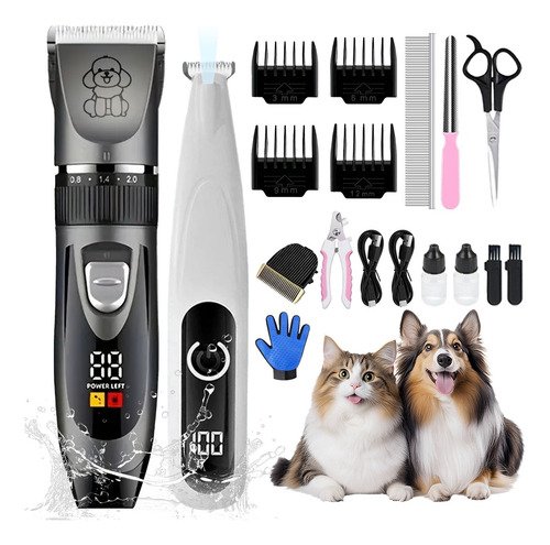 Kit De Corte De Pelo Para Mascotas Con Pantalla Digital Led - $ 461.58