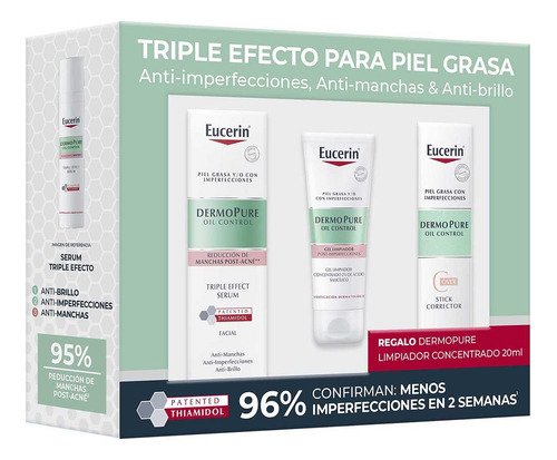 Kit Eucerin Triple Efecto Dermopure Oil Control Anti Brillo - $ 363.26
