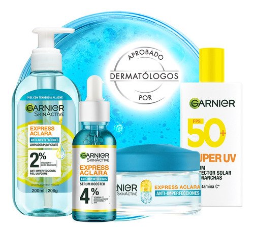 Kit Garnier Ea rutina completa antiacne para piel grasa - $ 577.22