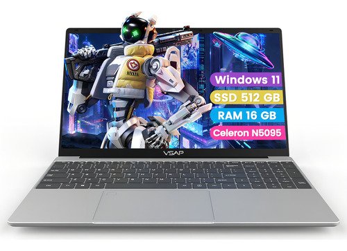 Laptop Intel Celeron 2 en 1 Notebook DDR4 16 GB RAM 512 GB SSD 15.6" Plateado 1920 px x 1080 px Windows 11 - $ 4,971.12