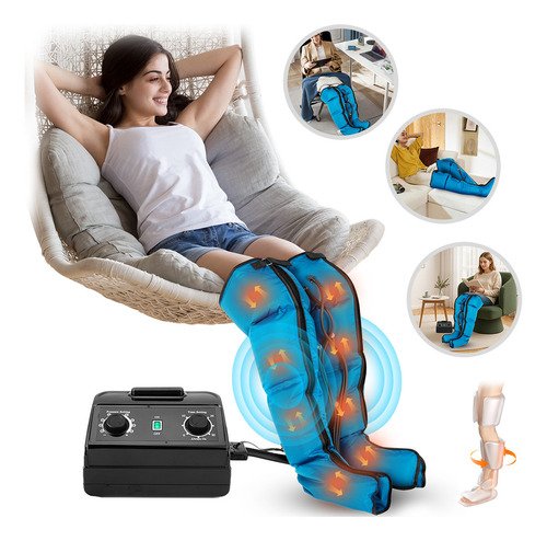 Masajeador Air Presión Botas Electrico Gurkitsy® Compresión Presoterapia Aire De Pies Piernas Relax De Circulación Dinamica Para Aliviar Dolor Con 4 Airbags, 30 Mmhg - 240 Mmhg, 10 - 30 Min De Tiempo - $ 1,679.44
