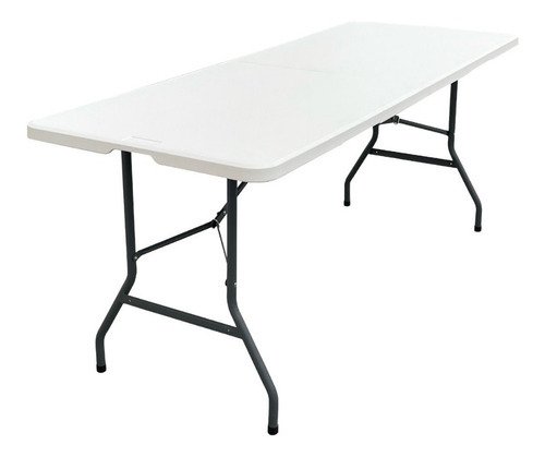 Mesa Plegable De Plástico Styrka Tipo Portafolio 1.80m Color Blanco - $ 699