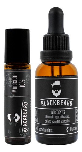 Minoxidil 10% Blackbeard Para Cabello Y Barba 2 Piezas - $ 232.8