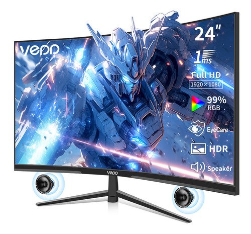 Monitor Gamer Vedd CPA0161BK Curvo 24"" LED Negro - $ 1,869.47