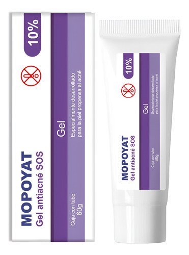 Mopoyat Gel Peróxido Benzoilo 10% Elimina Acné Puntos Negros - $ 99.5