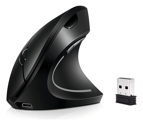MOYAC Ratón vertical inalámbrico ergonómico recargable 2,4 g negro - $ 146.26