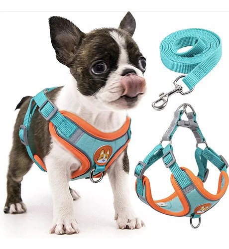 Pechera Arnés Para Perro Regulable Con Bandas Reflectivas - $ 79.2