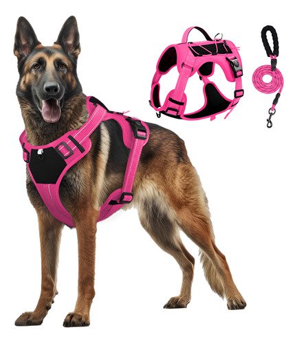 Pechera Arnés Táctica Con Correa Para Perro Mediano Y Grande - $ 178.8
