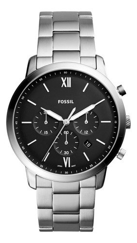 Reloj Caballero Fossil Fs5384 Color Plata De Acero - $ 1,720.2