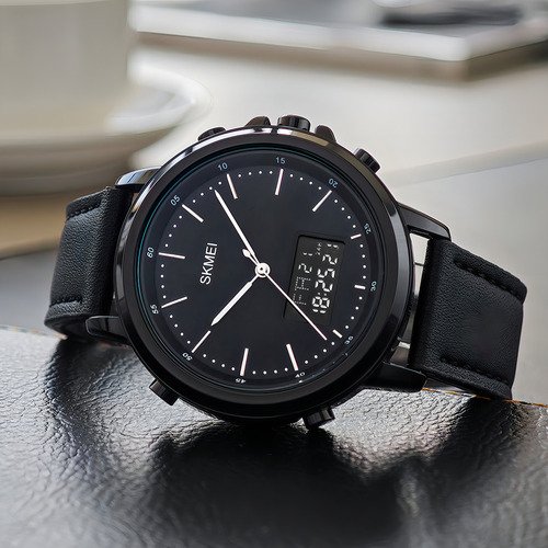 Reloj De Cuero Impermeable Luminoso Skmei - $ 329.46