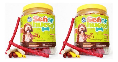 Señor Huesos Premios Con 200pz De Carnazas Triturad Stick - $ 372.4