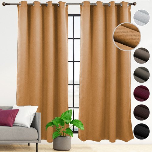 Set 2 Cortinas Blackout 280x220cm Lisa Premium Ventanas Deco - $ 257