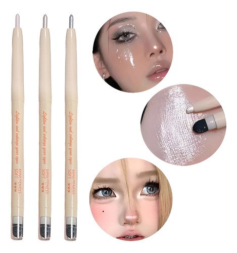 Set 3 Lápiz Resaltador Sombra Ojos Delineador Barra Cremoso - $ 111.3