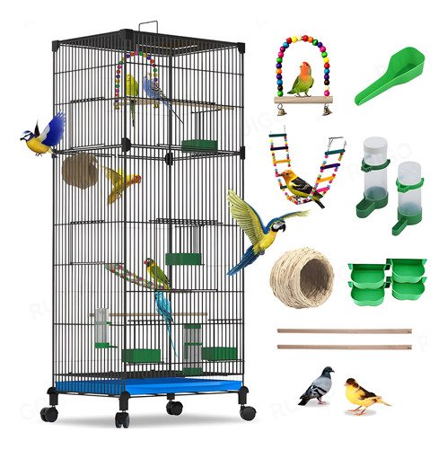 Sets 12 Jaula De Metal Para Pájaro De Loro/jaula De Canario - $ 996.1