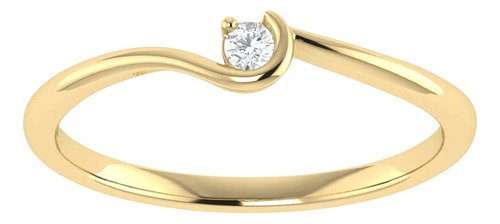 Solitario De Oro Amarillo 14k Con 5pts De Diamante - $ 5,817