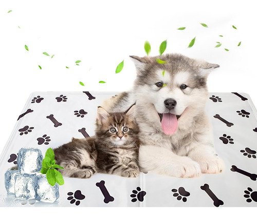 tapete refrescante para perros cama para perro grande mascotas 90x50 Artículos de enfriamiento con esponja para mascotas en verano colchonetas de hielo para mascotas - $ 86.4