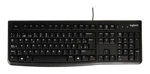 Teclado alámbrico 920-004422 Ergonómico K120 Color Negro Logitech - $ 199