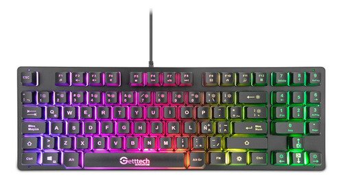 Teclado Gamer Getttech, Iluminación Rgb, USB, Alámbrico, 90 Teclas, 19 Teclas Anti-Ghosting, Para Pc Windows/Mac,Ps4/PS5, Xbox Series X/S, Teclado Alfanumerico, Idioma Español, GPK-ESMWR-G2 - $ 169