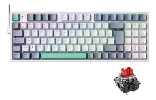 Teclado mecánico MACHENIKE K500 B94 Alambrico Español Hot Swap Rgb Retroiluminado Red Switch Teclado gamer Computadora Tecla Ergonomico teclado para pc - $ 451.85