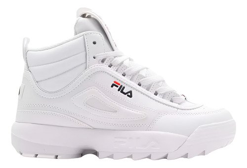 Tenis Fila Blancos Disruptor Mid Para Dama Moda - $ 999.5